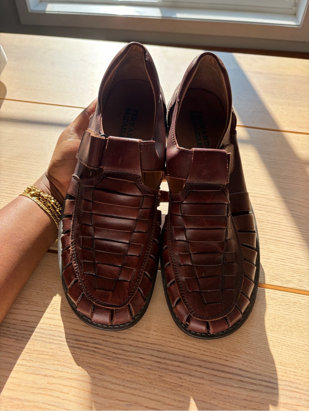 Made in Italy Fernando Men's Brown Woven Leather Slip-On Loafers